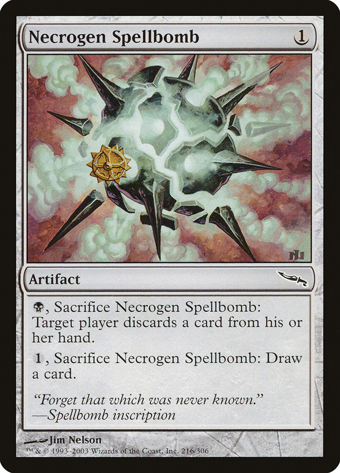 Necrogen Spellbomb [Mirrodin] | Fandemonia Ltd