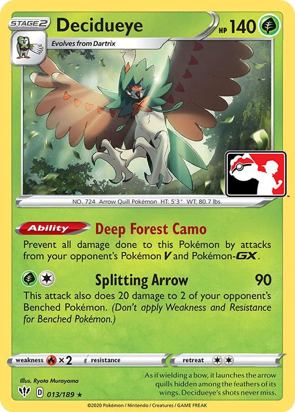 Decidueye (013/189) [Prize Pack Series One] | Fandemonia Ltd