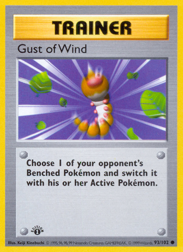 Gust of Wind (93/102) (Shadowless) [Base Set 1st Edition] | Fandemonia Ltd