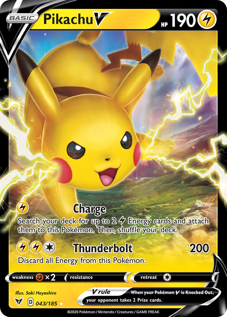 Pikachu V (043/185) [Sword & Shield: Vivid Voltage] | Fandemonia Ltd