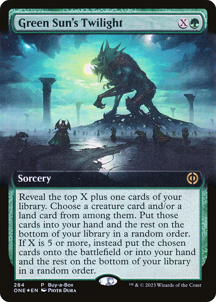 Green Sun's Twilight (Buy-A-Box) (Extended Art) [Phyrexia: All Will Be One] | Fandemonia Ltd