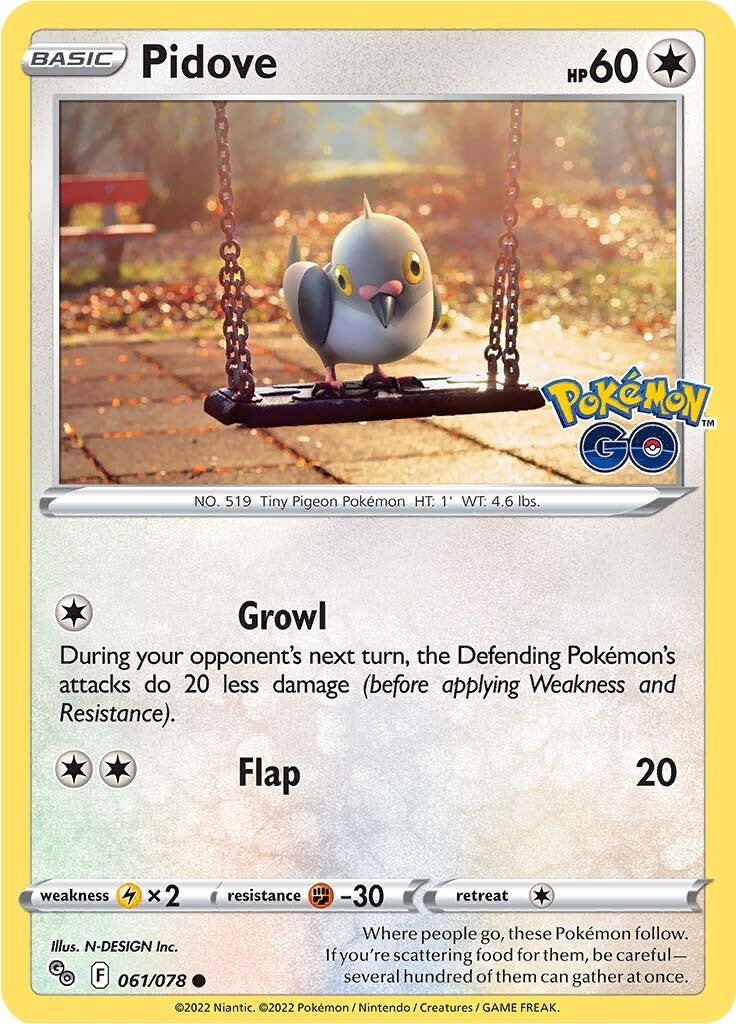 Pidove (061/078) [Pokémon GO] | Fandemonia Ltd