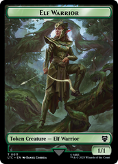 Elf Warrior // Bird Double Sided Token [The Lord of the Rings: Tales of Middle-Earth Commander Tokens] | Fandemonia Ltd