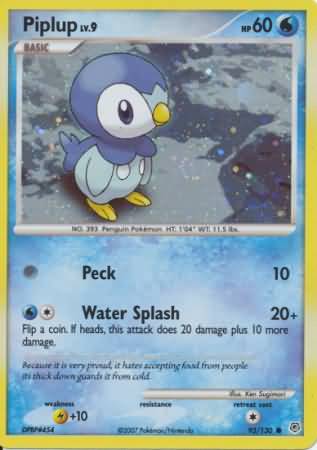 Piplup (93/130) (Cosmos Holo) [Diamond & Pearl: Base Set] | Fandemonia Ltd