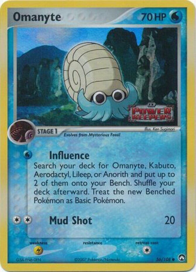 Omanyte (56/108) (Stamped) [EX: Power Keepers] | Fandemonia Ltd