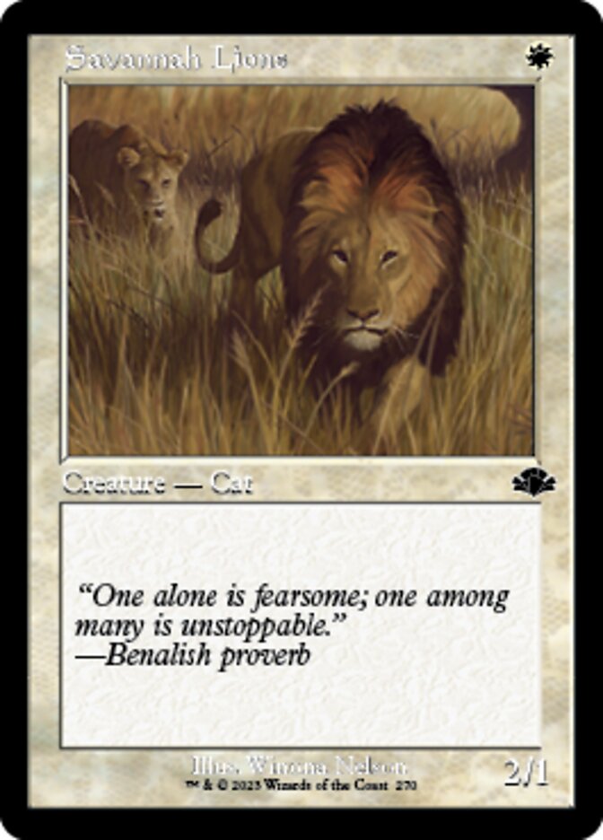 Savannah Lions (Retro) [Dominaria Remastered] | Fandemonia Ltd