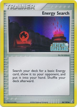 Energy Search (86/100) (Stamped) [EX: Crystal Guardians] | Fandemonia Ltd