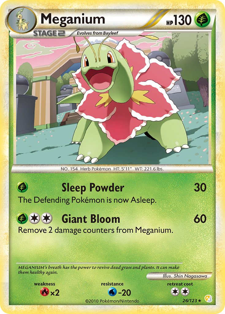 Meganium (26/123) (Theme Deck Exclusive) [HeartGold & SoulSilver: Base Set] | Fandemonia Ltd