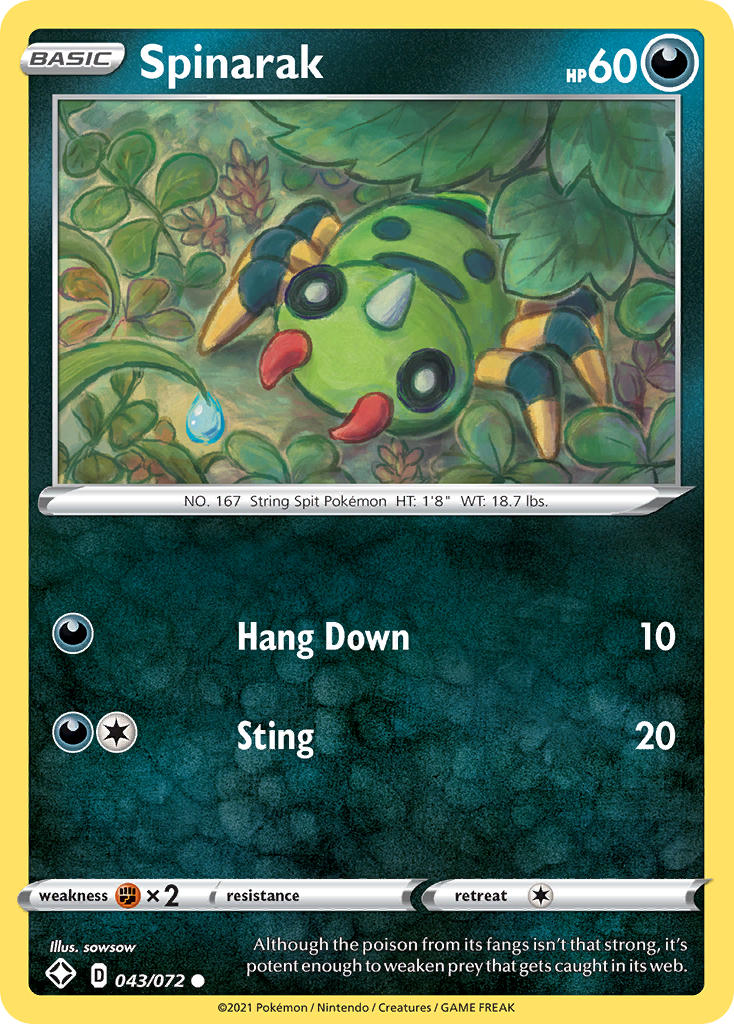 Spinarak (043/072) [Sword & Shield: Shining Fates] | Fandemonia Ltd