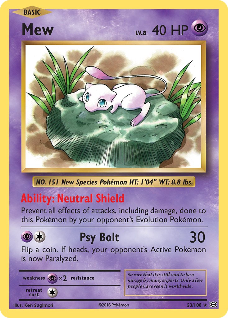 Mew (53/108) (Theme Deck Exclusive) [XY: Evolutions] | Fandemonia Ltd