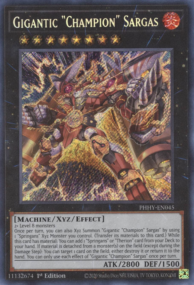 Gigantic "Champion" Sargas [PHHY-EN045] Secret Rare | Fandemonia Ltd