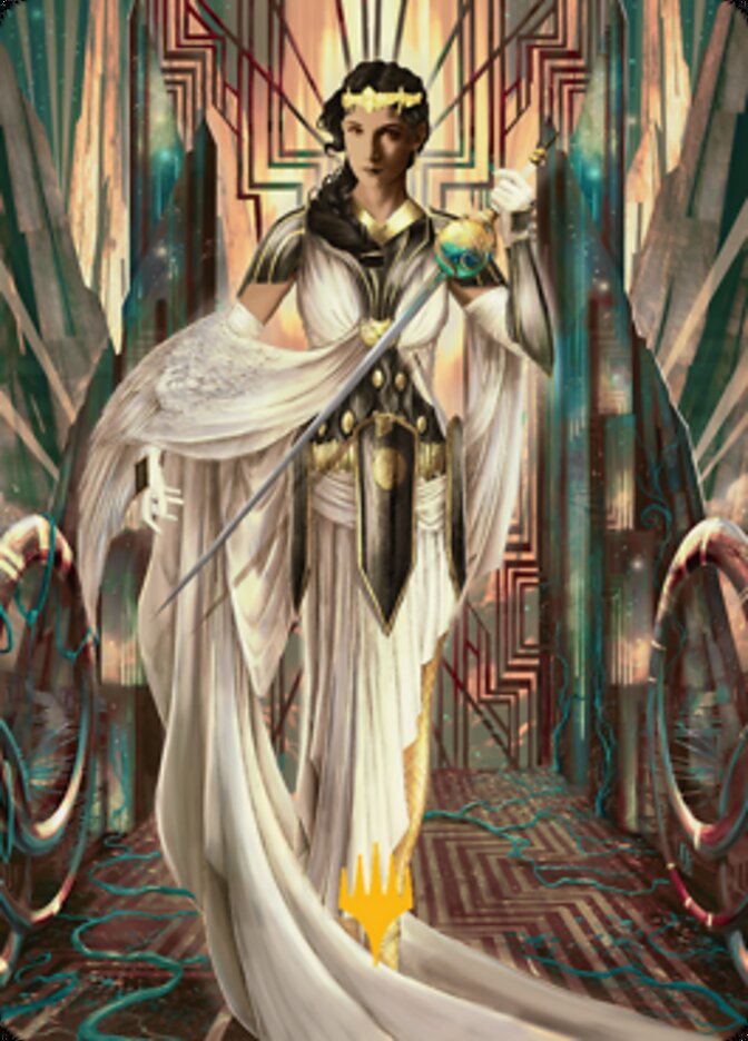 Elspeth Resplendent 2 Art Card (Gold-Stamped Signature) [Streets of New Capenna Art Series] | Fandemonia Ltd