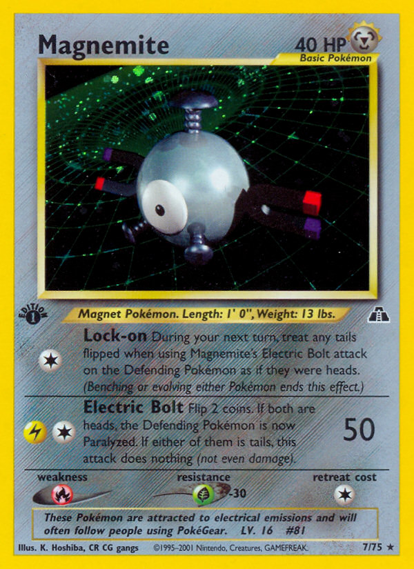 Magnemite (7/75) [Neo Discovery 1st Edition] | Fandemonia Ltd