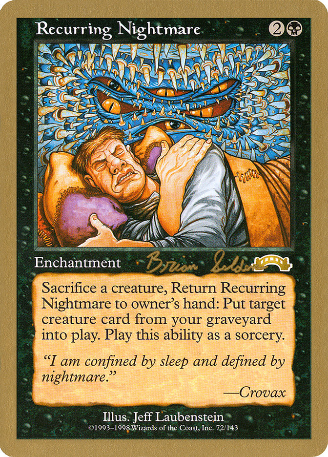 Recurring Nightmare (Brian Selden) [World Championship Decks 1998] | Fandemonia Ltd