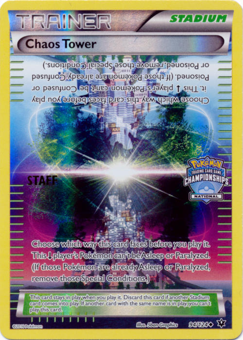 Chaos Tower (94/124) (National Championship Promo Staff) [XY: Fates Collide] | Fandemonia Ltd