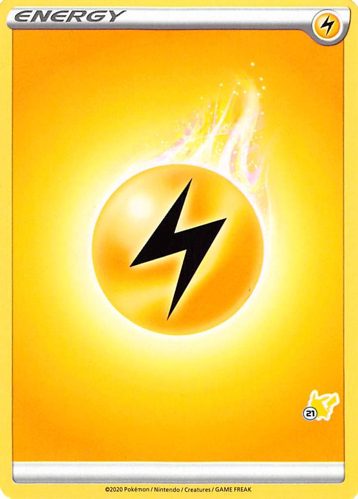 Lightning Energy (Pikachu Stamp #21) [Battle Academy 2022] | Fandemonia Ltd