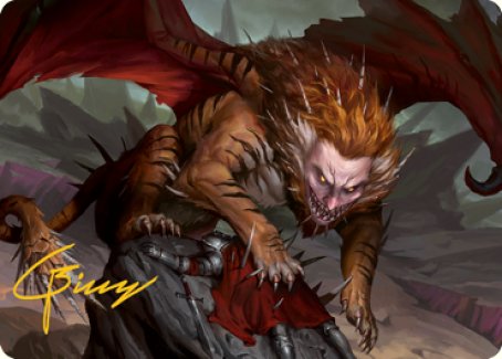 Manticore Art Card (Gold-Stamped Signature) [Dungeons & Dragons: Adventures in the Forgotten Realms Art Series] | Fandemonia Ltd