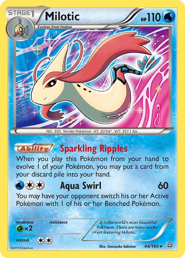 Milotic (44/160) (Theme Deck Exclusive) [XY: Primal Clash] | Fandemonia Ltd