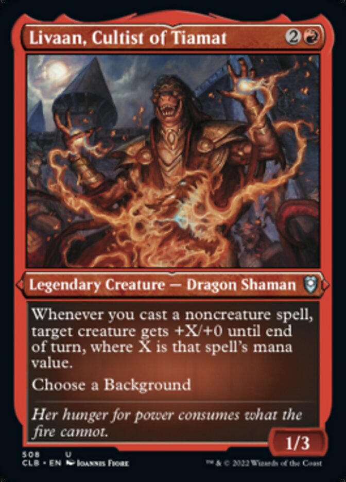 Livaan, Cultist of Tiamat (Foil Etched) [Commander Legends: Battle for Baldur's Gate] | Fandemonia Ltd