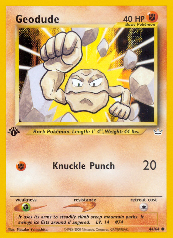 Geodude (44/64) [Neo Revelation 1st Edition] | Fandemonia Ltd