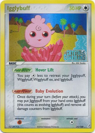 Igglybuff (21/100) (Stamped) [EX: Crystal Guardians] | Fandemonia Ltd