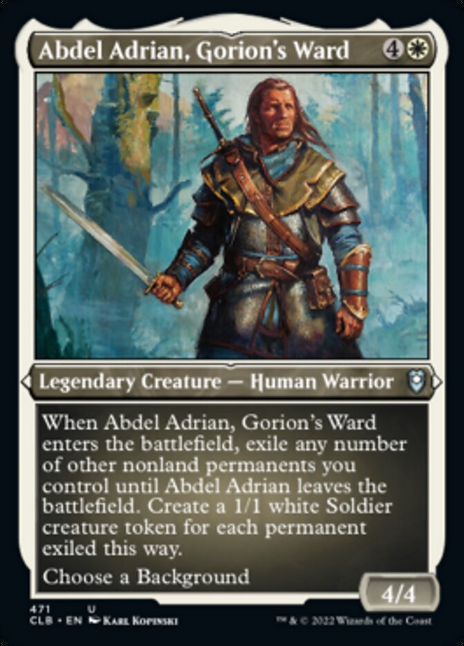 Abdel Adrian, Gorion's Ward (Foil Etched) [Commander Legends: Battle for Baldur's Gate] | Fandemonia Ltd