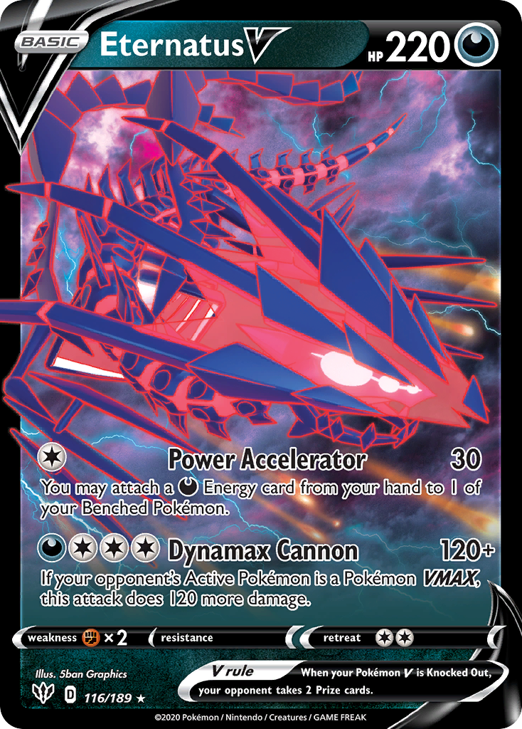 Eternatus V (116/189) (Jumbo Card) [Sword & Shield: Darkness Ablaze] | Fandemonia Ltd