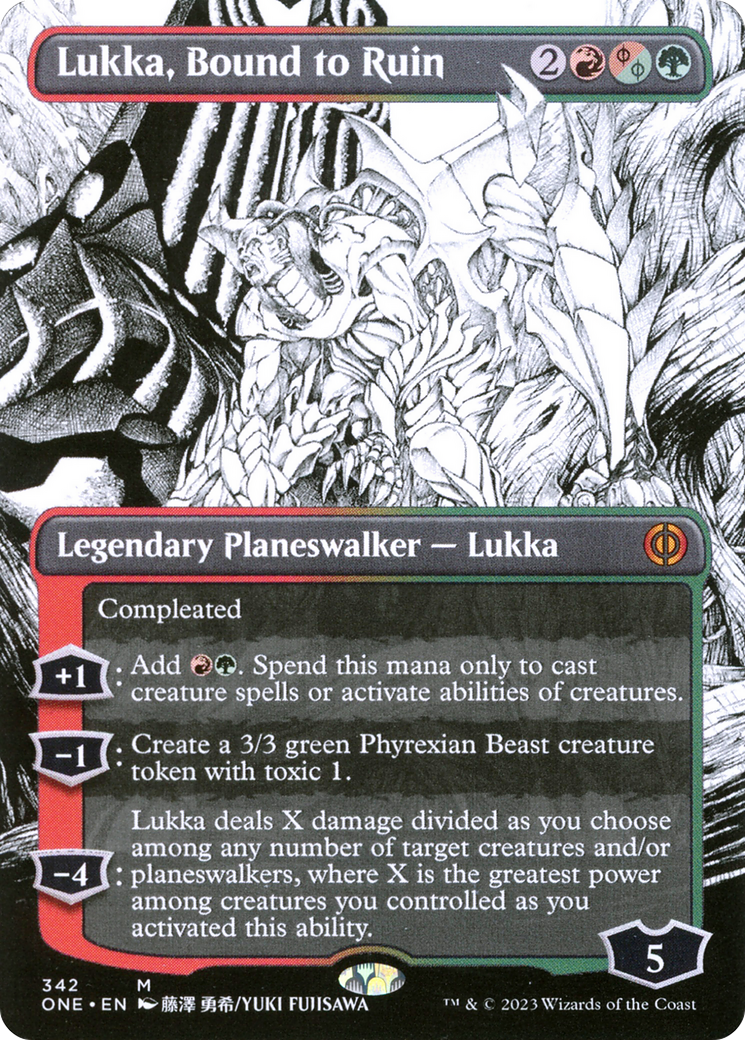 Lukka, Bound to Ruin (Borderless Manga) [Phyrexia: All Will Be One] | Fandemonia Ltd
