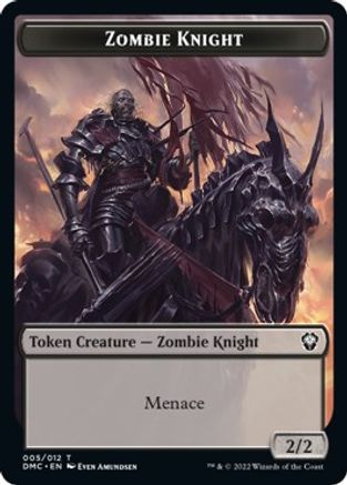 Zombie Knight // Knight Double-sided Token [Dominaria United Commander Tokens] | Fandemonia Ltd