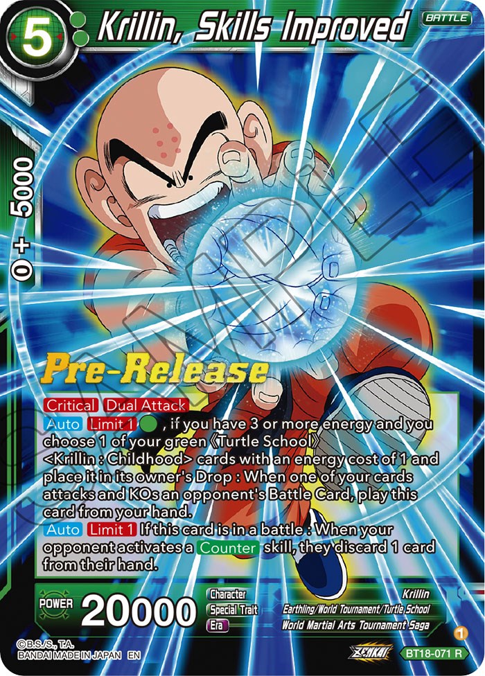 Krillin, Skills Improved (BT18-071) [Dawn of the Z-Legends Prerelease Promos] | Fandemonia Ltd