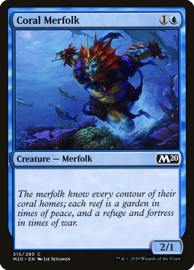 Coral Merfolk [Core Set 2020] | Fandemonia Ltd