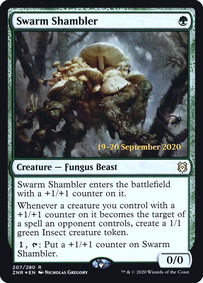 Swarm Shambler  [Zendikar Rising Prerelease Promos] | Fandemonia Ltd