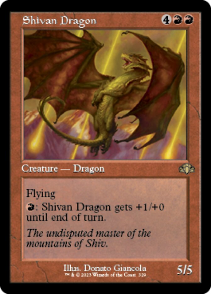 Shivan Dragon (Retro) [Dominaria Remastered] | Fandemonia Ltd