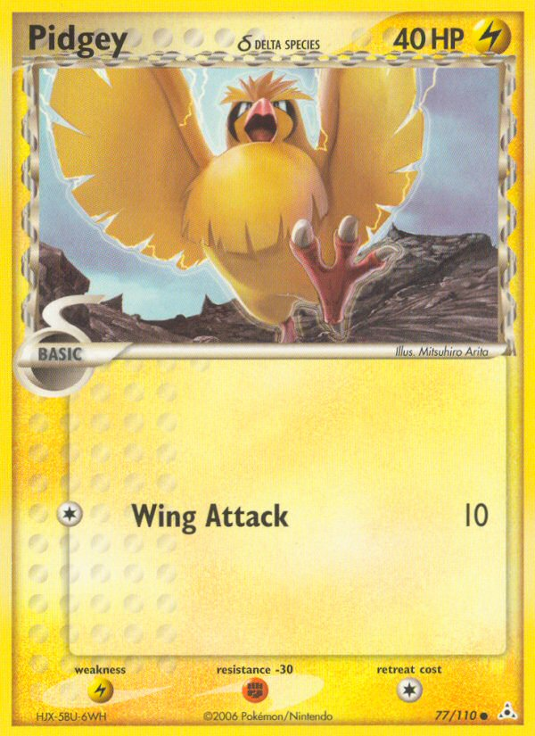 Pidgey (77/110) (Delta Species) [EX: Holon Phantoms] | Fandemonia Ltd
