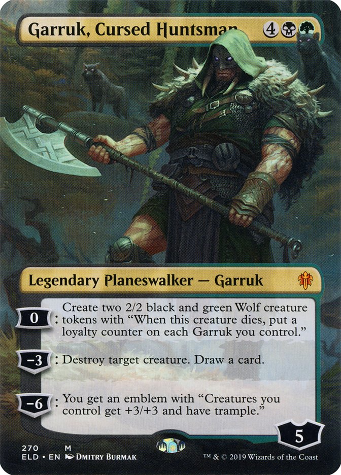 Garruk, Cursed Huntsman (Borderless) [Throne of Eldraine] | Fandemonia Ltd