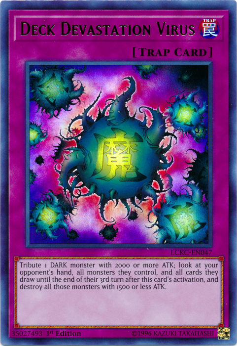 Deck Devastation Virus [LCKC-EN047] Ultra Rare | Fandemonia Ltd