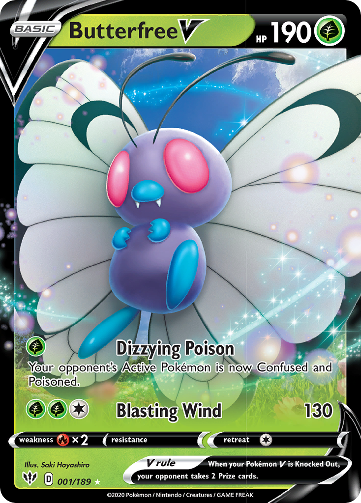 Butterfree V (001/189) [Sword & Shield: Darkness Ablaze] | Fandemonia Ltd