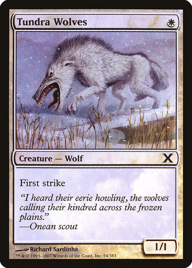 Tundra Wolves (Premium Foil) [Tenth Edition] | Fandemonia Ltd