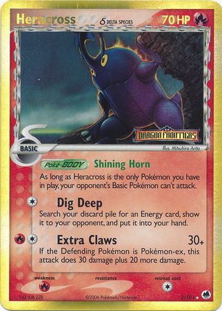 Heracross (3/101) (Delta Species) (Stamped) [EX: Dragon Frontiers] | Fandemonia Ltd