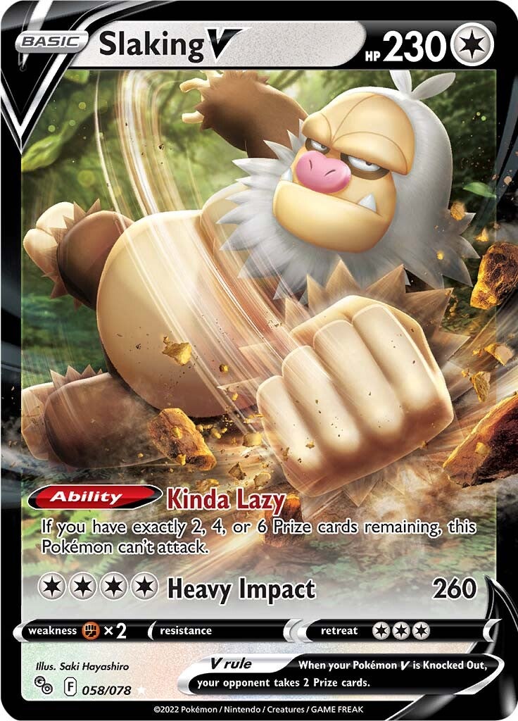 Slaking V (058/078) [Pokémon GO] | Fandemonia Ltd