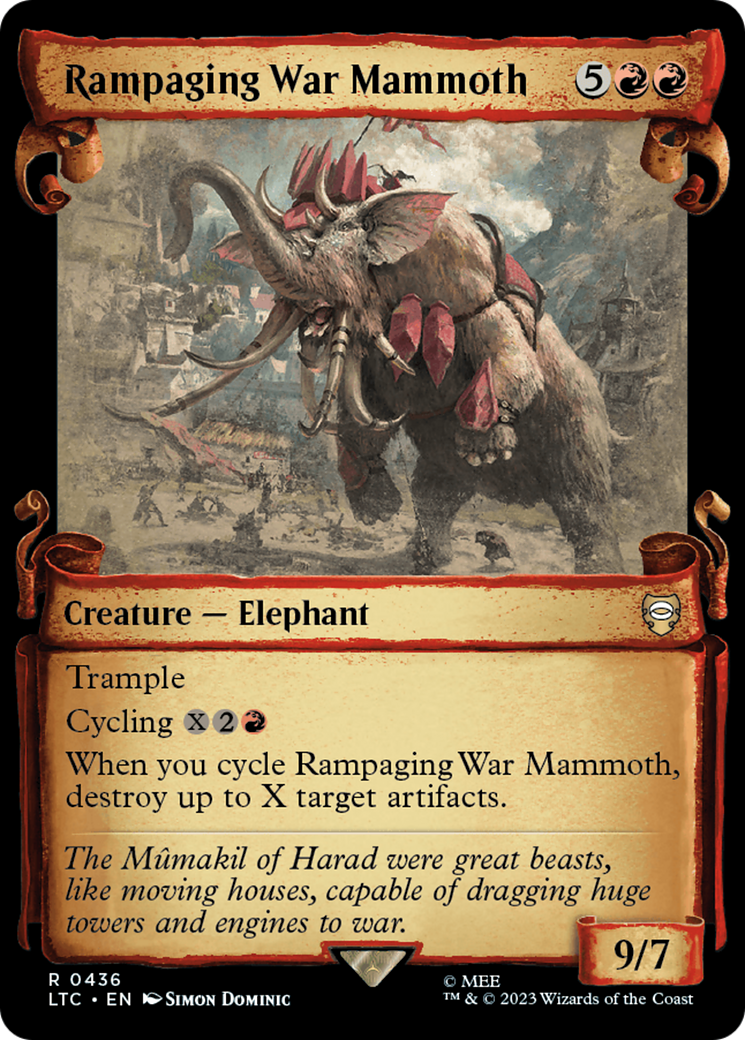 Rampaging War Mammoth [The Lord of the Rings: Tales of Middle-Earth Commander Showcase Scrolls] | Fandemonia Ltd