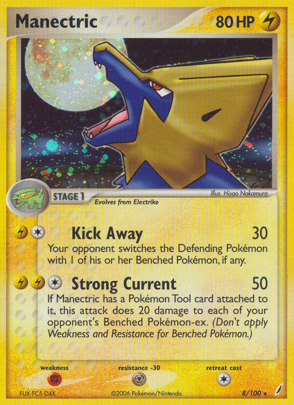 Manectric (8/100) [EX: Crystal Guardians] | Fandemonia Ltd