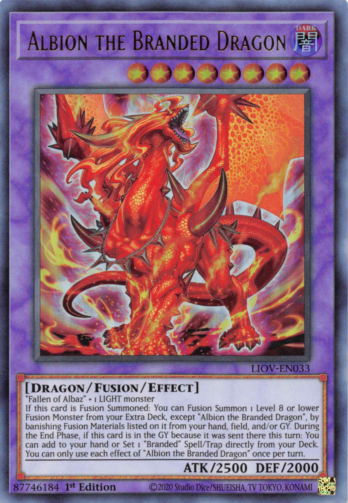 Albion the Branded Dragon [LIOV-EN033] Ultra Rare | Fandemonia Ltd