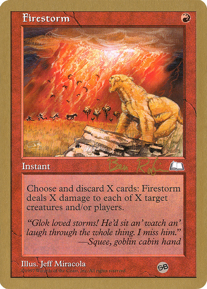 Firestorm (Ben Rubin) (SB) [World Championship Decks 1998] | Fandemonia Ltd