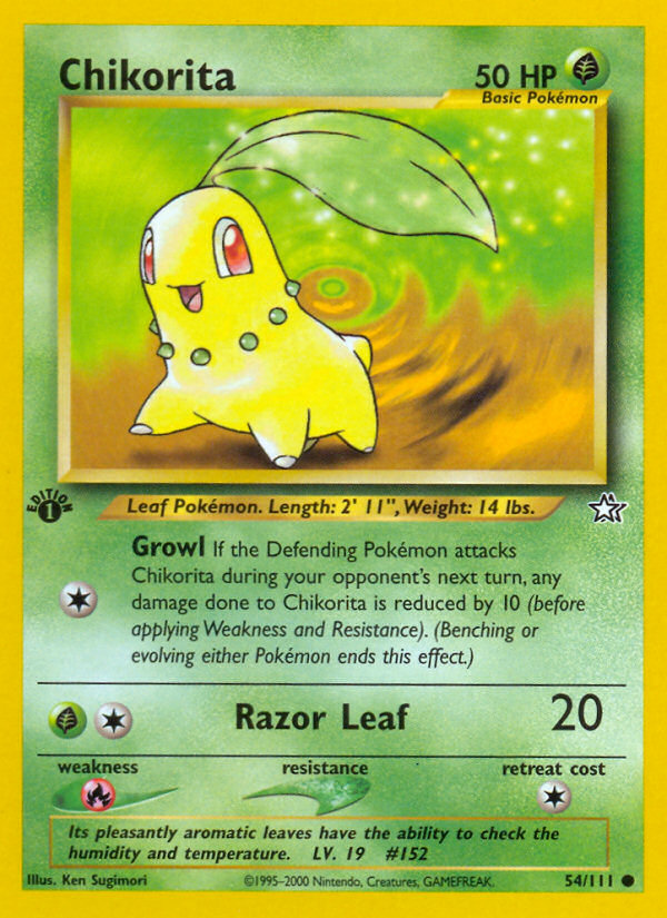 Chikorita (54/111) [Neo Genesis 1st Edition] | Fandemonia Ltd