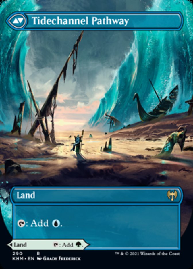 Barkchannel Pathway // Tidechannel Pathway (Borderless Alternate Art) [Kaldheim] | Fandemonia Ltd