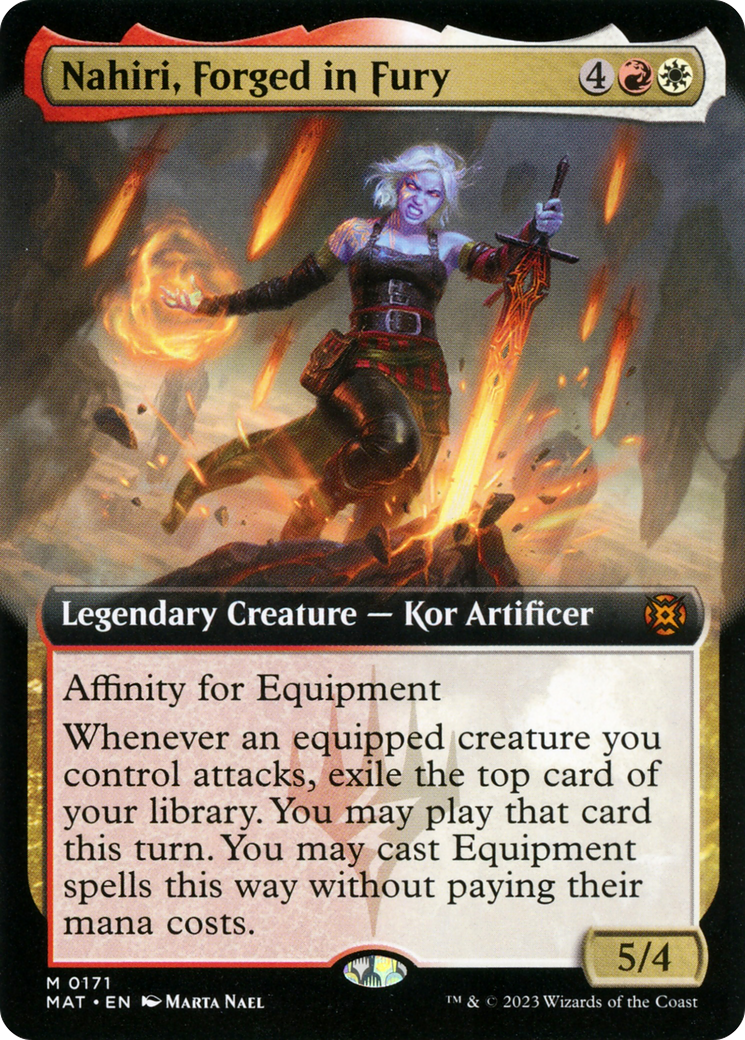 Nahiri, Forged in Fury (Extended Art) [March of the Machine: The Aftermath] | Fandemonia Ltd