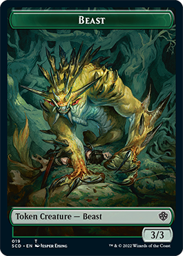 Beast // Beast Double-Sided Token [Starter Commander Decks] | Fandemonia Ltd