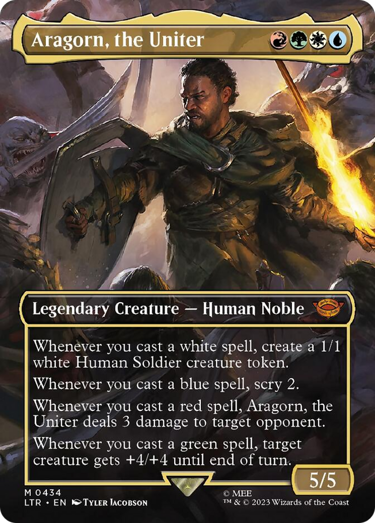 Aragorn, the Uniter (Borderless Alternate Art) [The Lord of the Rings: Tales of Middle-Earth] | Fandemonia Ltd
