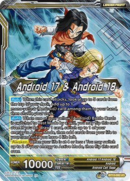 Android 17 & Android 18 // Android 17 & Android 18, Harbingers of Calamity (Uncommon) [BT13-092] | Fandemonia Ltd